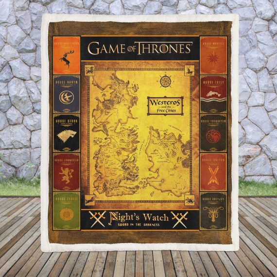 Game Of Thrones Westeros Map Sherpa Or Quilt Blanket Hg Corethermax