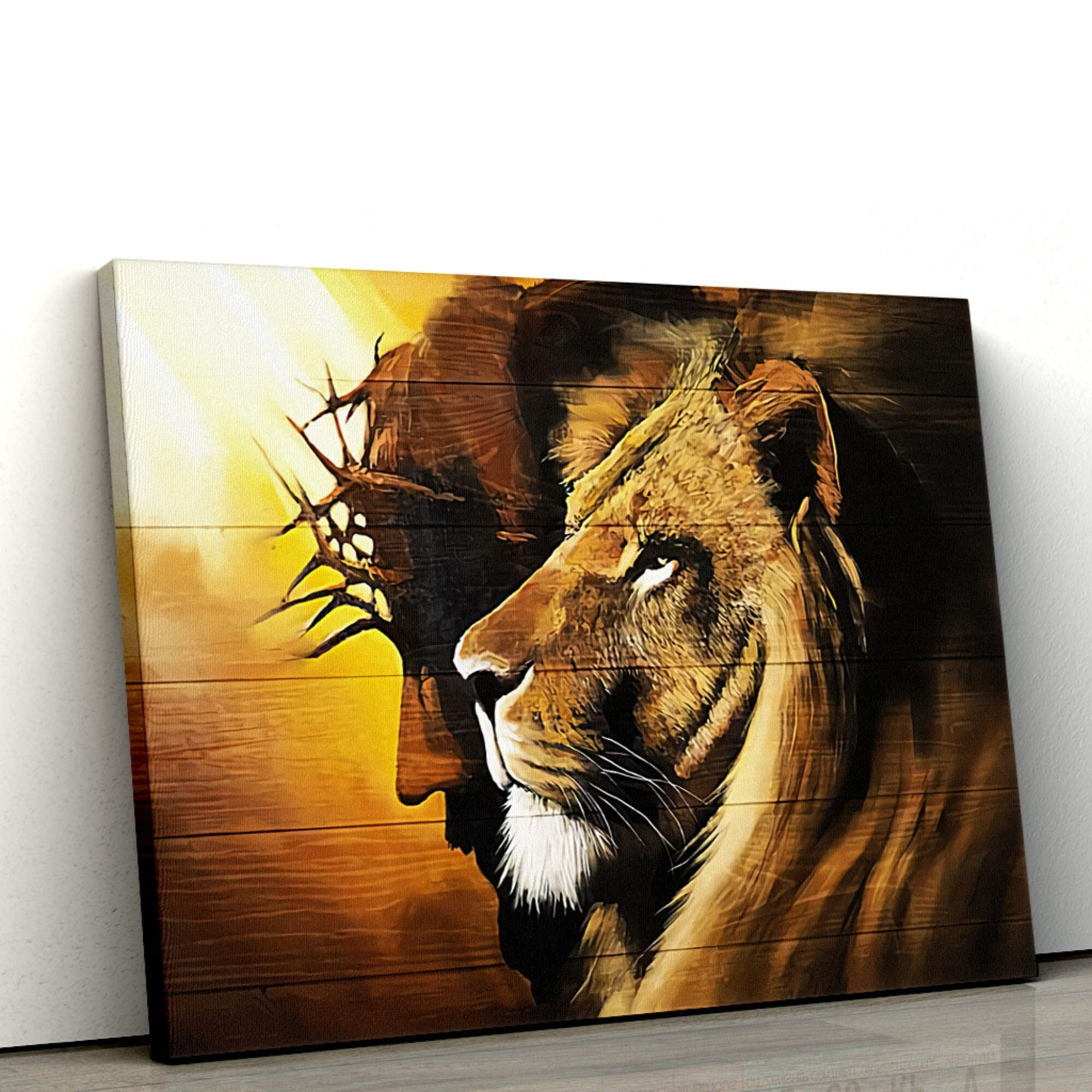 Jesus Canvas, – Jesus And Lion Canvas, – God Canvas, – Birthday Gift, New Year Gift, Christmas Gift, Thanksgiving