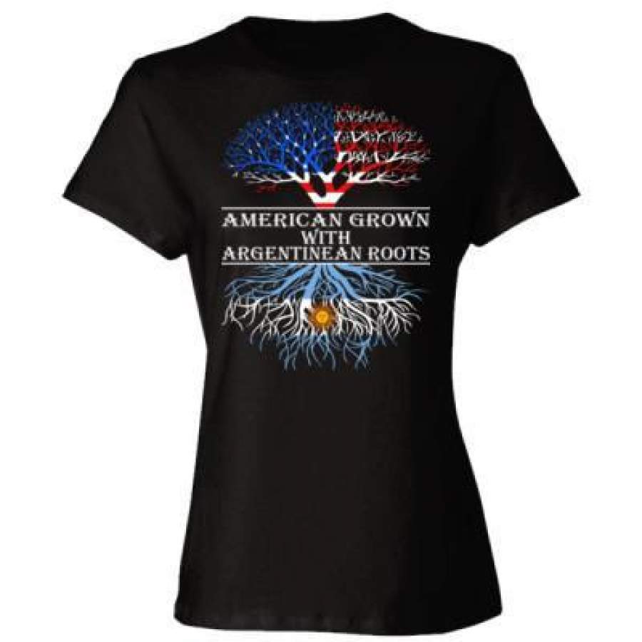 AGR American Grown With Argentinean Roots – Ladies’ Cotton T-Shirt