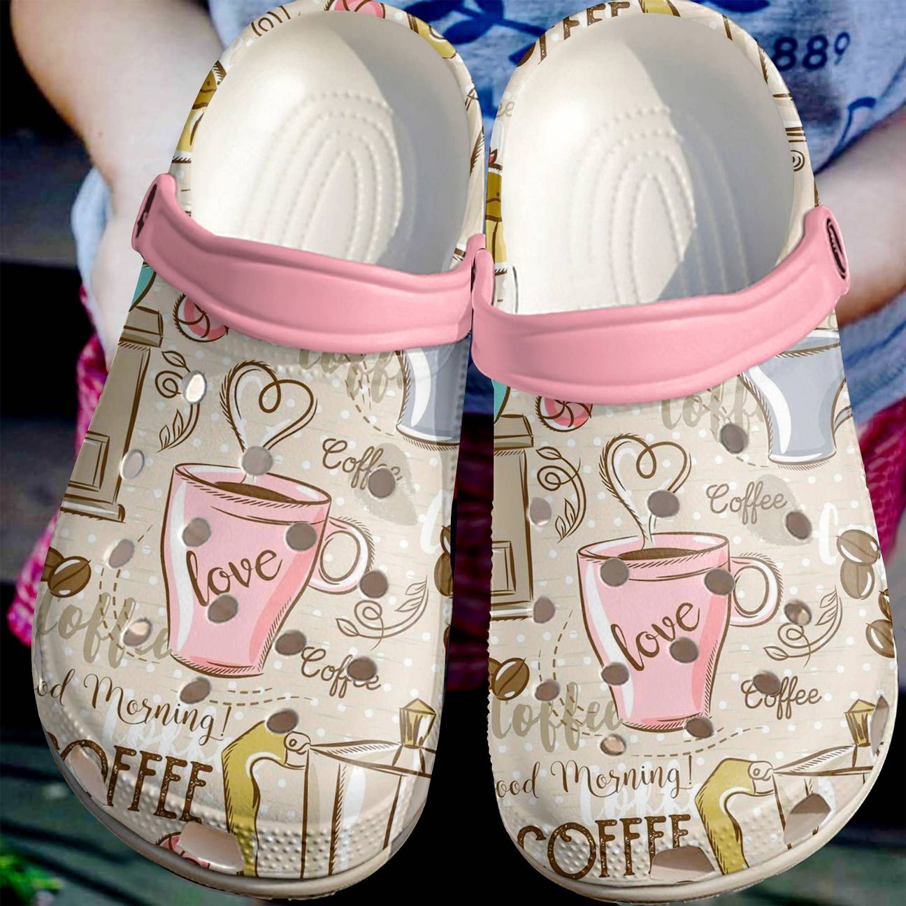 Coffee Personalized Clog, Custom Name, Text, Color, Number Fashion Style For Women, Men, Kid, Print 3D Morning Coffee