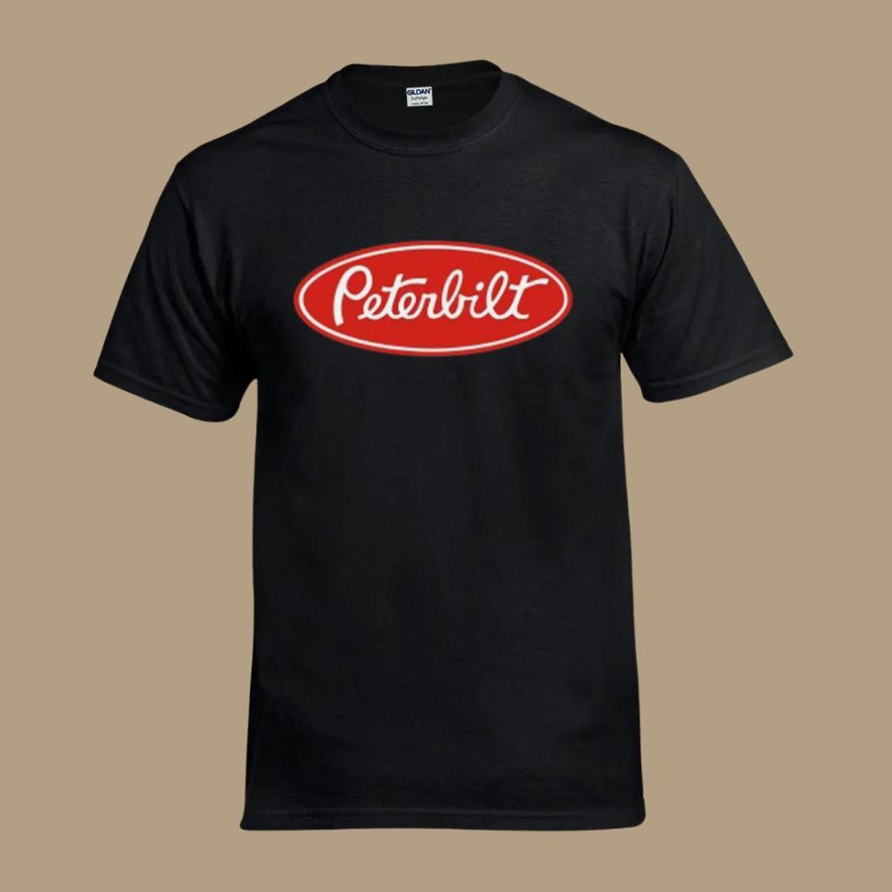Peterbilt Red Oval Logo T-Shirt, Vintage Trucking Graphic Tee, Classic Semi Truck Shirt for Men and Women, Diesel Lover Gift, Unisex USA Workwear
