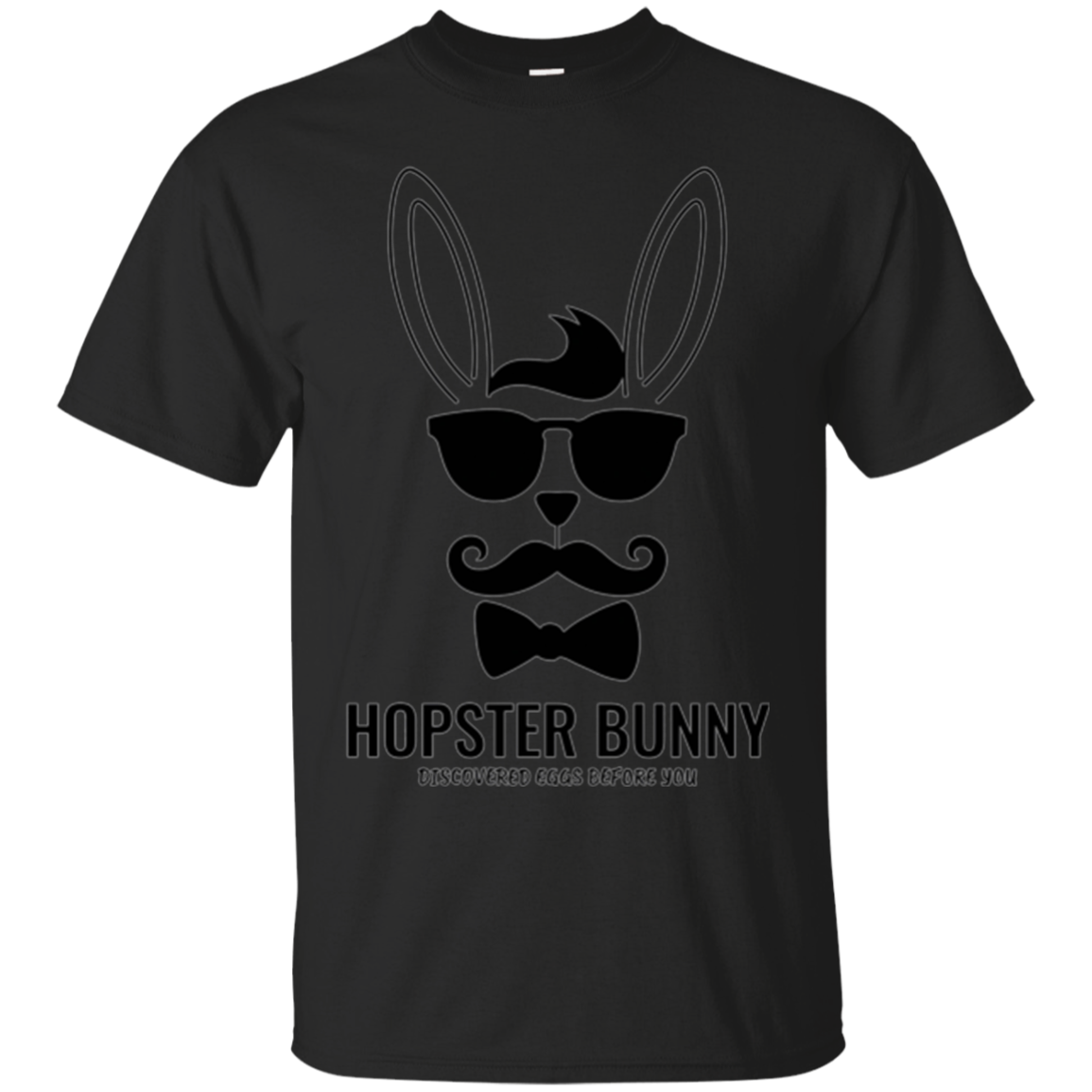 Cool Hipster Bunny Rabbit Hopster W/ Mustache T-Shirt