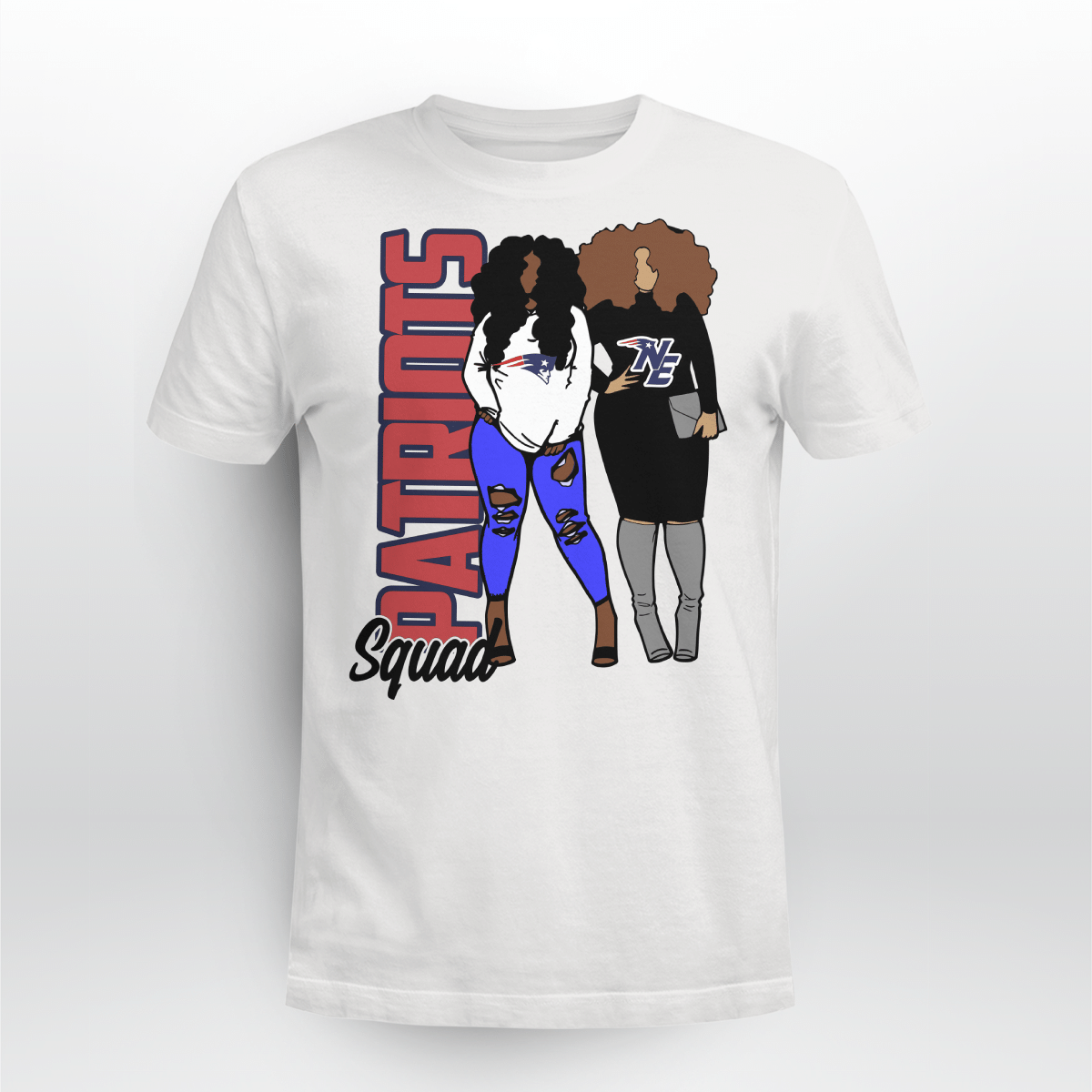 New England Patriots Squad Tshirt For Black Girls Shirt New England Patriots Squad Black Girl Shirt