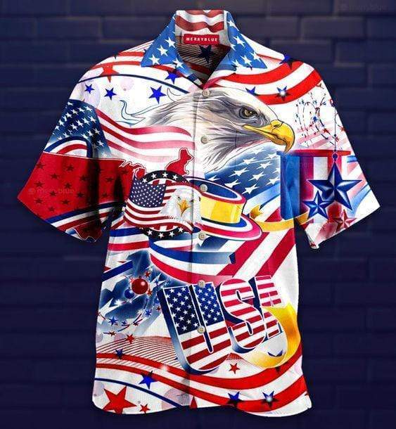 Eagle American Flag Hawaiian Shirt | Unisex | Adult | Hw3219 – Fashion ...