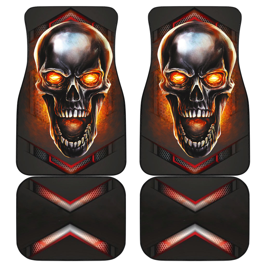 Metal Skull Fire Jeep Premium Car Floor Mats Car Accessories