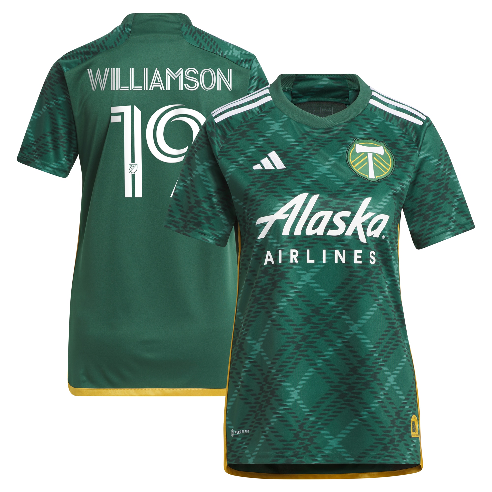 Eryk Williamson Portland Timbers Women's 2023 Portland Plaid Kit Replica Jersey – Green