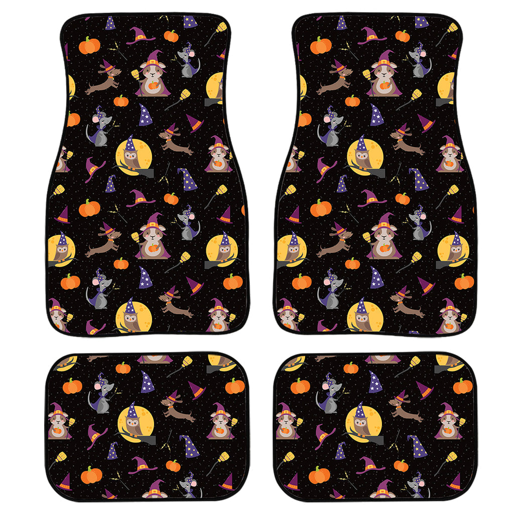 Animal Wizard Pattern Print Front And Back Car Floor Mats, Front Car Mat