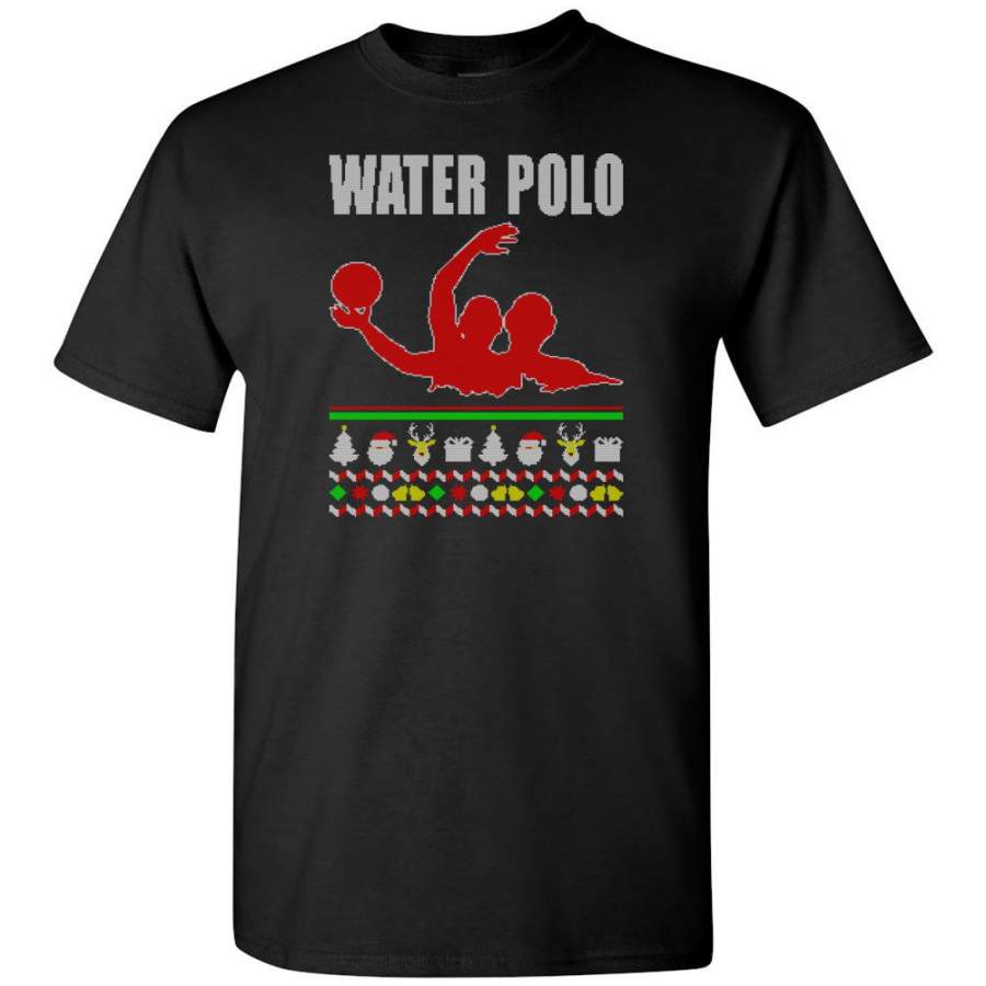 Water Polo Ugly Christmas Sweater – Short Sleeve T-Shirt