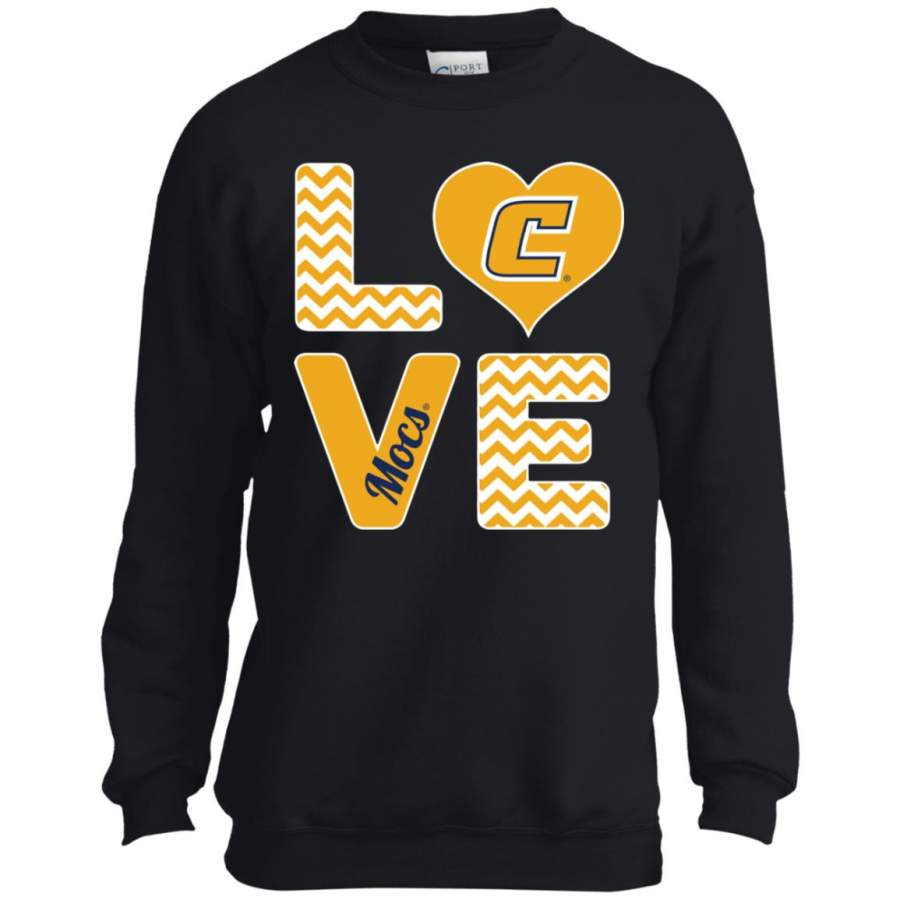 Stacked Love UT Chattanooga Mocs Youth Kids Sweatshirt