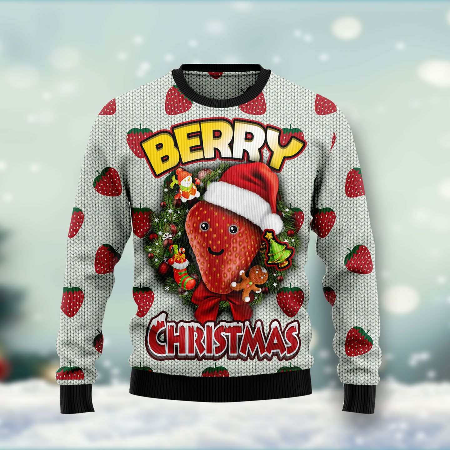 Berry Christmas Ugly Christmas Sweater | For Men & Women | Adult | Us5150