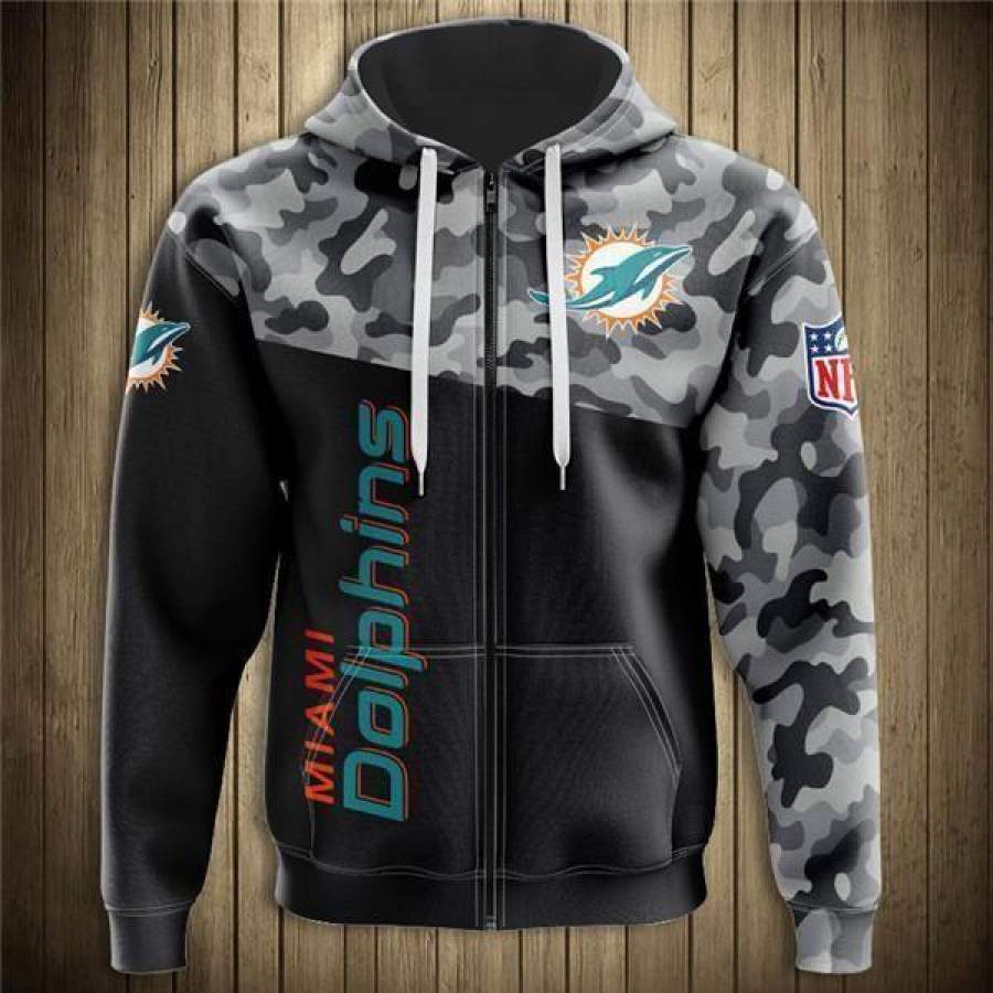 Men’S Miami Dolphins Military Hoodie Unisex 3D All Over Print