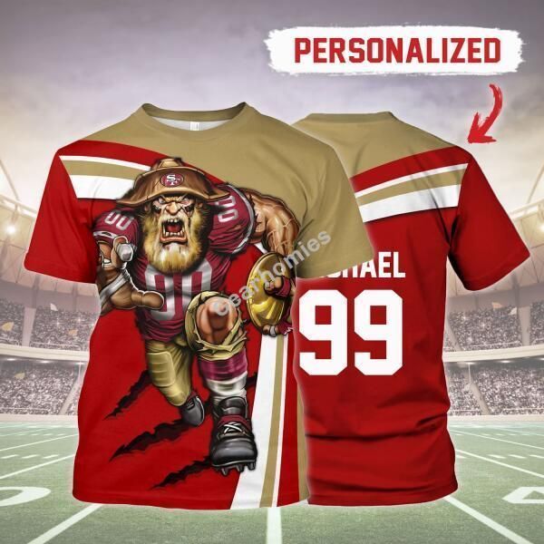 Gearhomies Personalized Unisex T-Shirt San Francisco 49Ers Football Team 3D Apparel