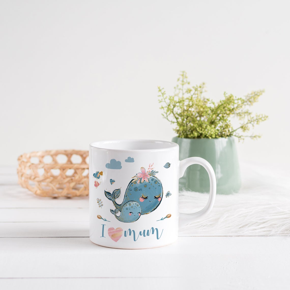 Cute Mother’s Day Gift, Mom And Baby Animals, Mother’s Day Gift For Mom, Dolphins Mug