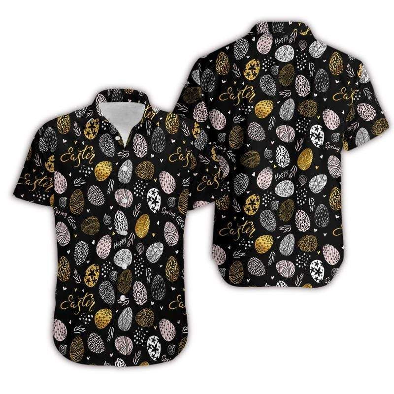 Buy Hawaiian Aloha Shirts Golden Bunny Eggs Easter 1003DH