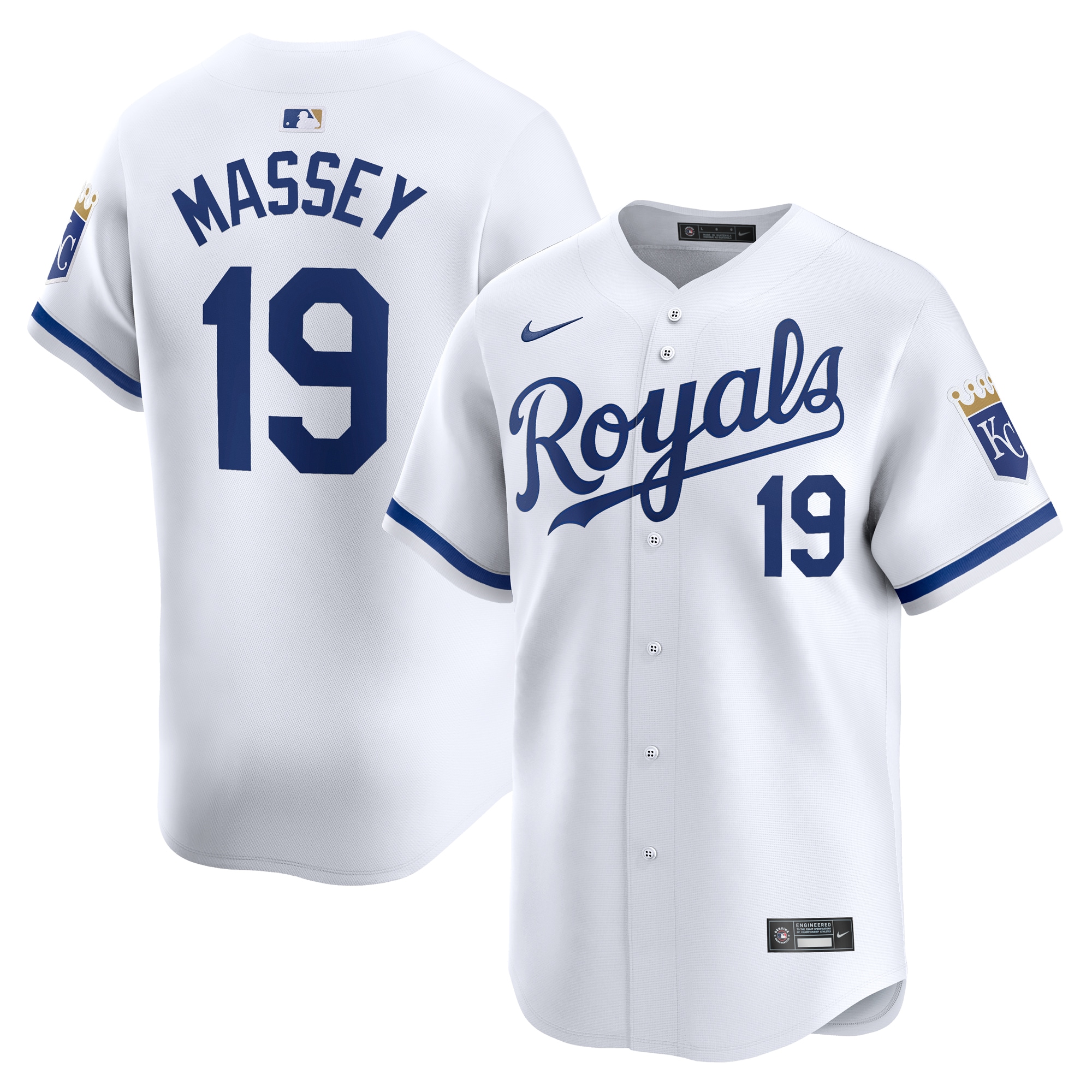 Michael Massey Kansas City Royals Home Limited Player Jersey – White