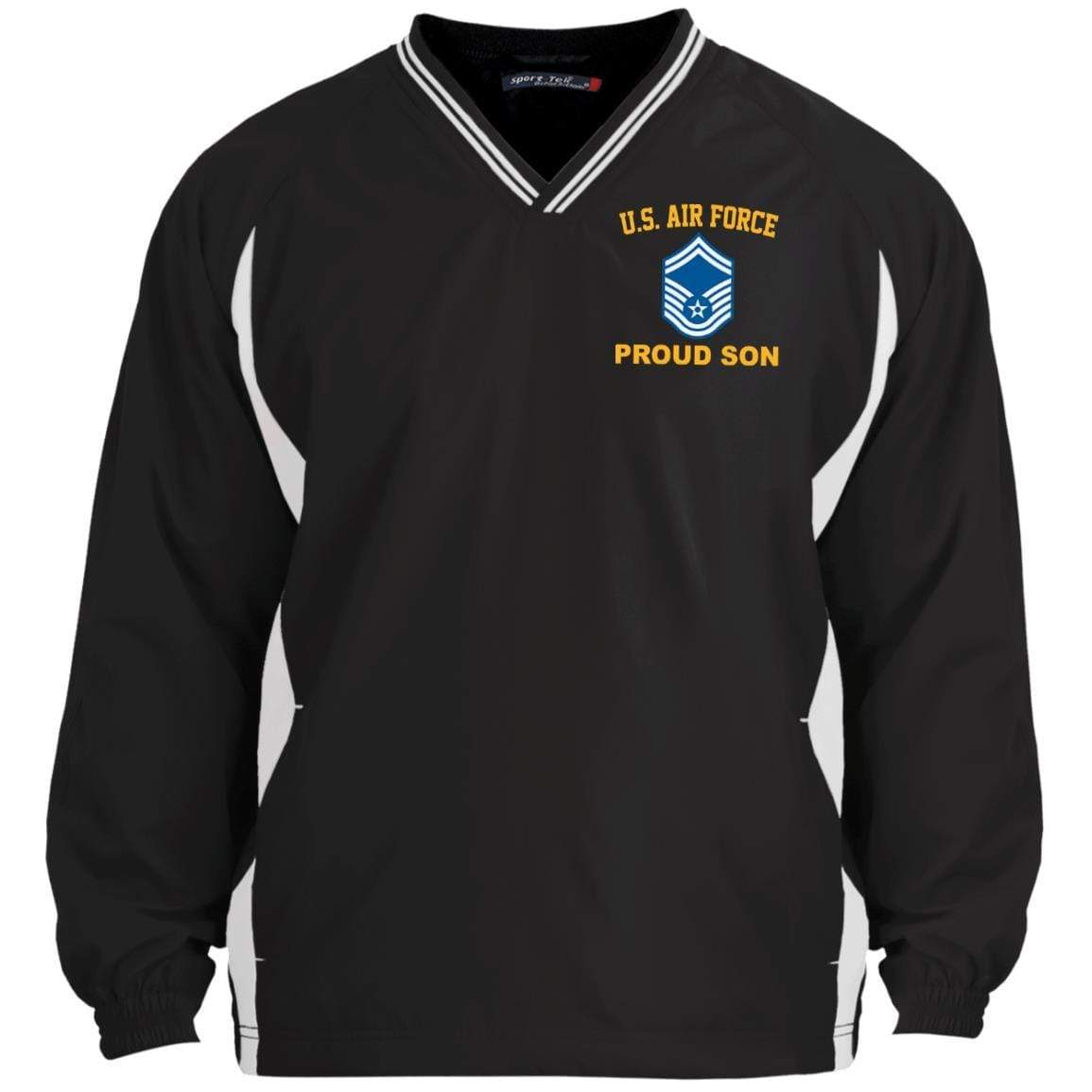 US Air Force E-8 Senior Master Sergeant SMSgt Proud Son Embroidered Windshirt – 1/2 Zip