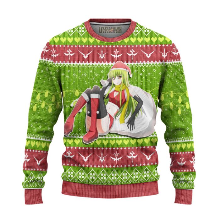 Anime Ugly Christmas Sweater Code Geass Wool Sweater