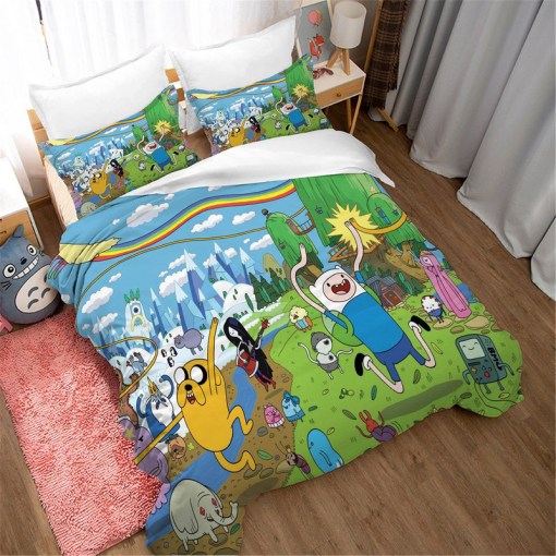 Adventure Time 6 Duvet Cover Pillowcase Home Decor 3D Bedding Set Decor 9524