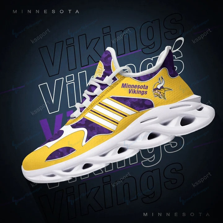 Minnesota Vikings Yezy Running Sneakers Bg536