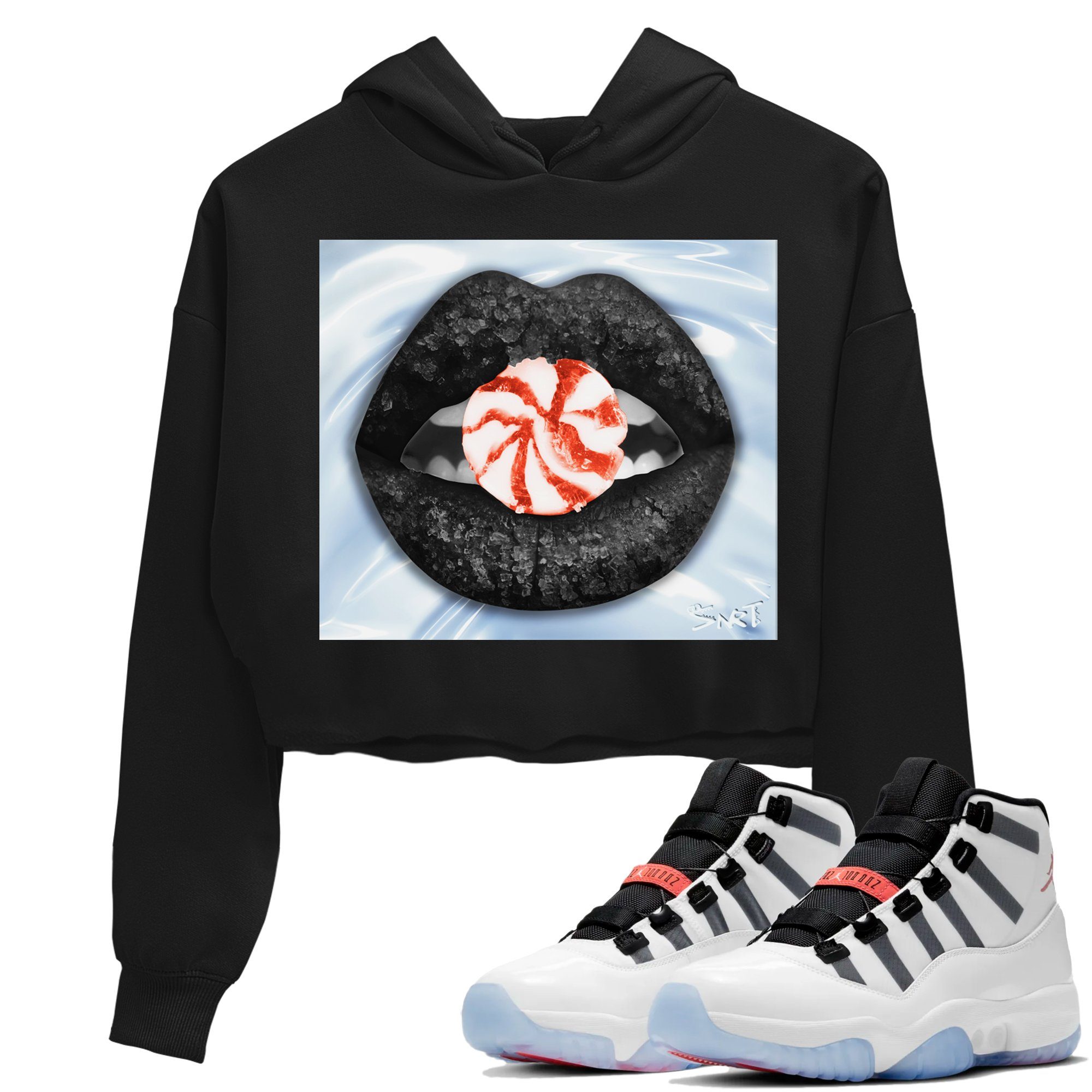 Lips Candy Crop Hoodie – Air Jordan 11 Adapt