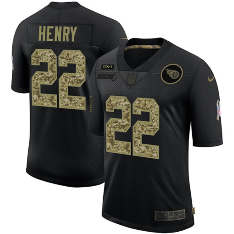 Tennessee Titans Derrick Henry #22 NFL 2020 Black Jersey