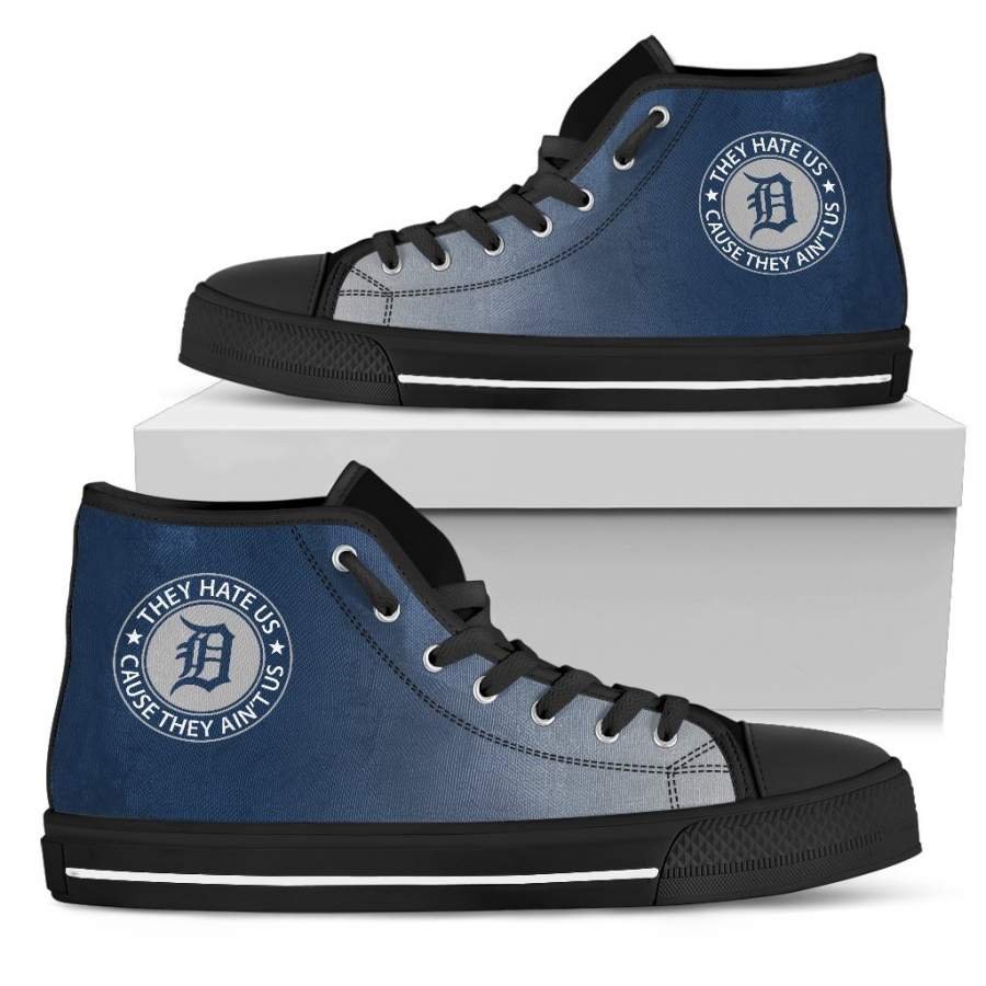 Cool They Hate Us Cause They Ain’t Us Detroit Tigers High Top Shoes