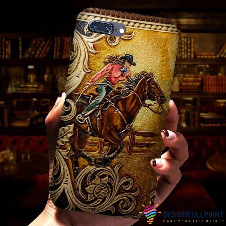 Gift For Horse Lover Cowgirl And Brown Horse Print Phone Case Ln