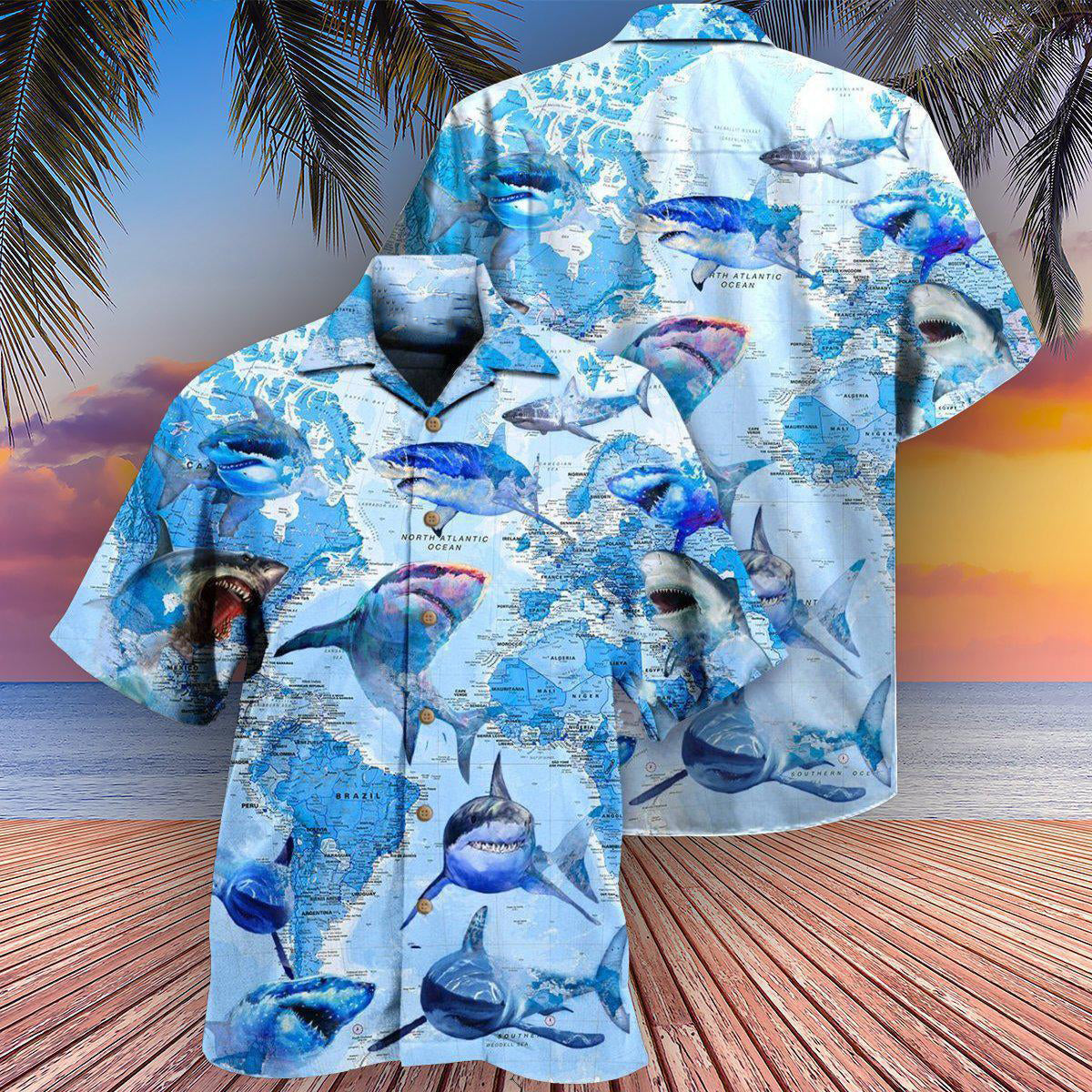 Shark The Great White Sharks World Hawaiian Shirt