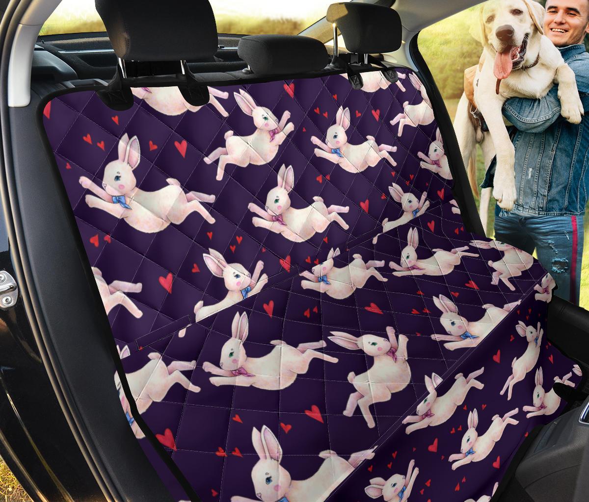 Rabbit Pattern Print Design Rb016 Rear Dog  Seat Cover