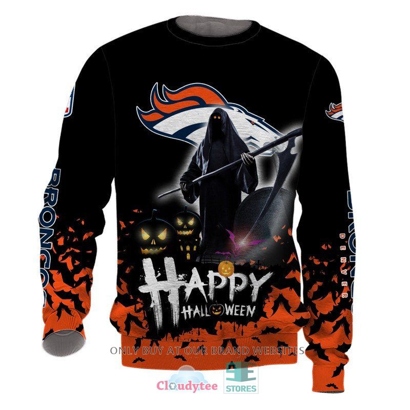 Denver Broncos Happly Halloween Gift For Fan Ugly Wool Sweater Christmas