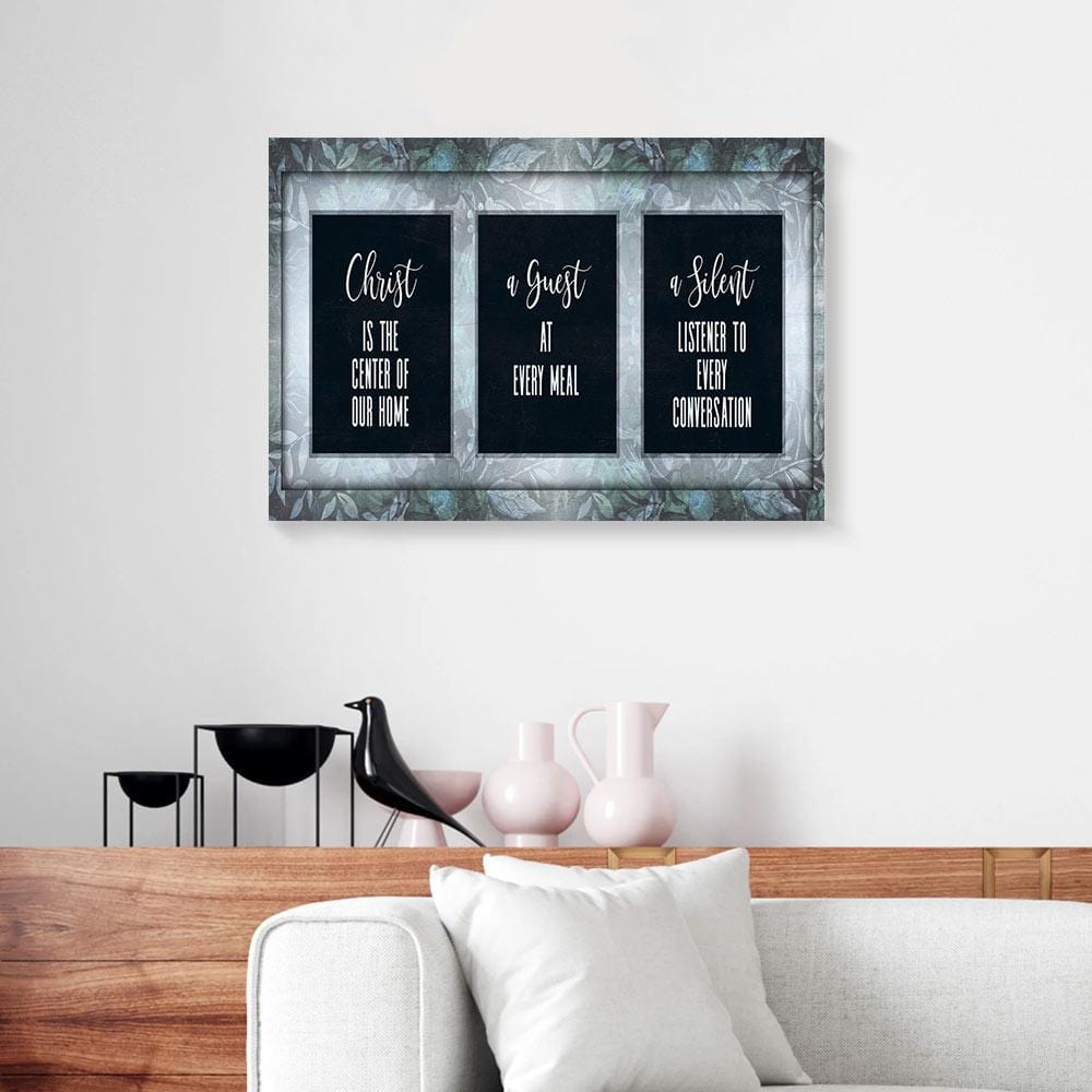 Canvas Wall Art Christ Is The Center A Guest At Every Meal Vintage Christian Canvas Wall Art Home Decor