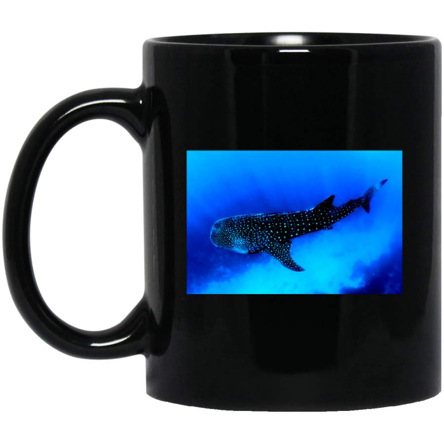 Ethereal Whale Shark Black Mug