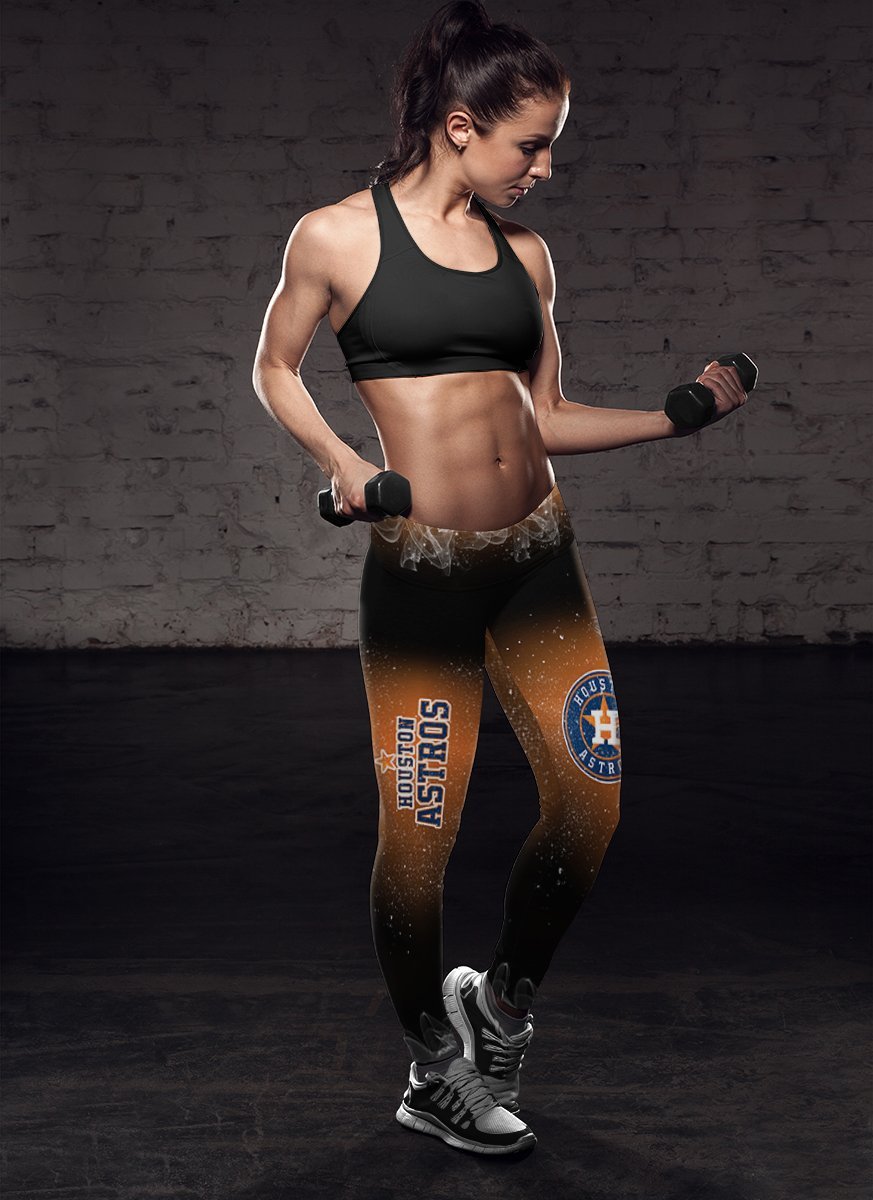 Inspired Cross Logo Houston Astros Leggings