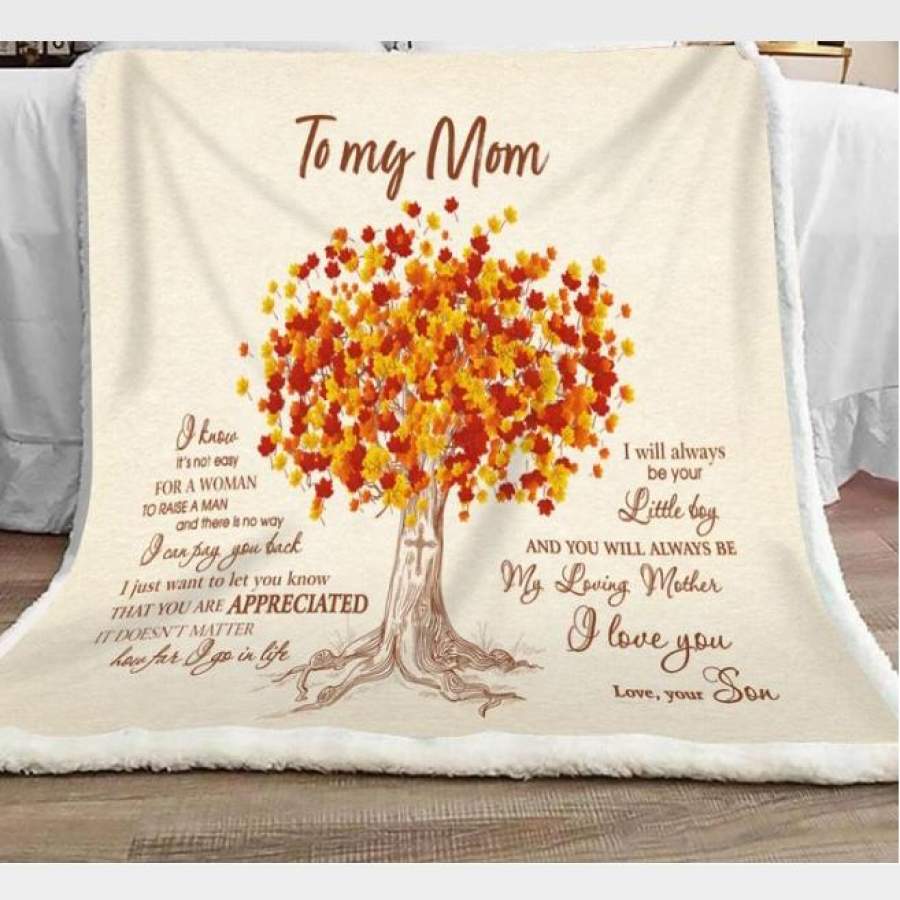 I Love You Maple Tree Mom Blanket Gst