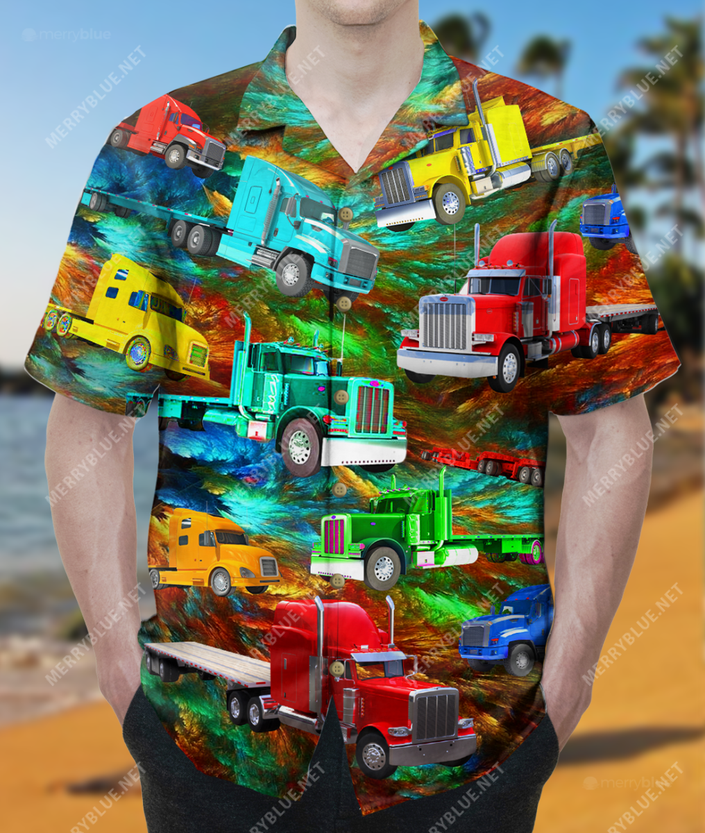 Real Men Drive Flatbed Truck Unisex Hawaii Shirt Ha1140