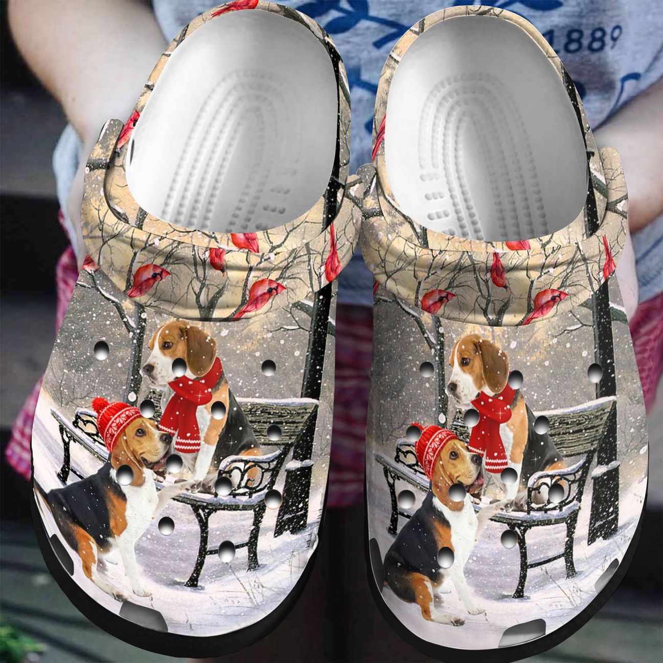 Beagle Personalized Clog, Custom Name, Text, Color, Number Fashion Style For Women, Men, Kid, Print 3D Winter Love