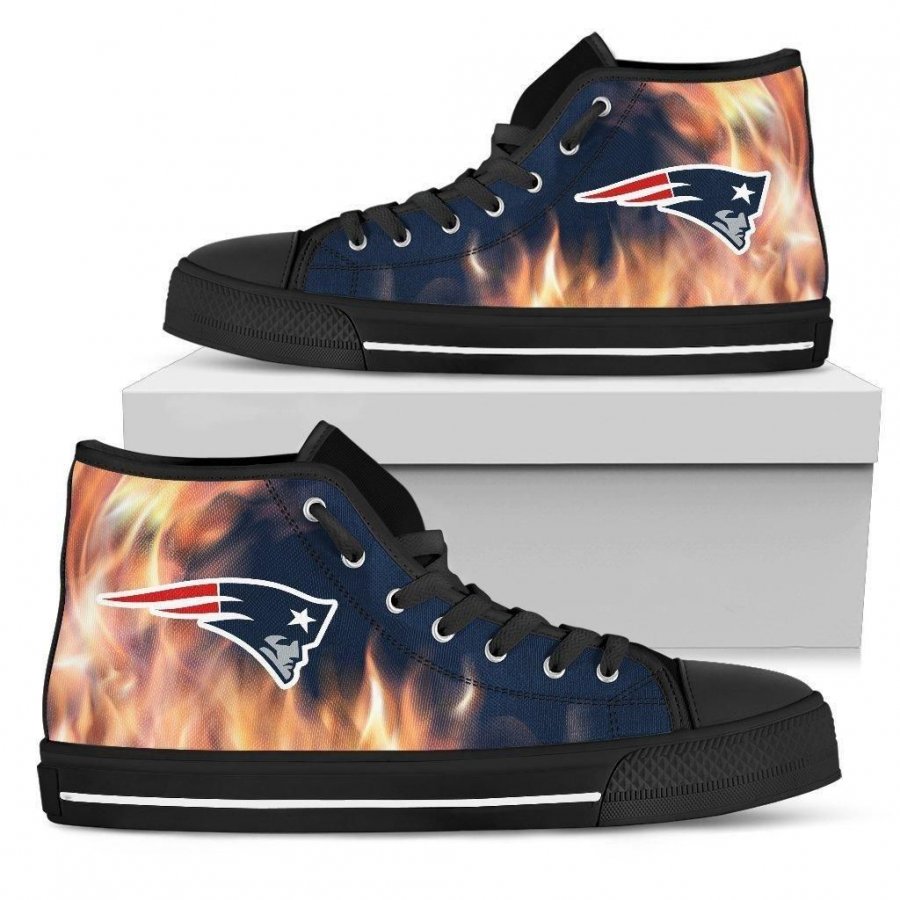 Fighting Like Fire New England Patriots High Top Shoes #612