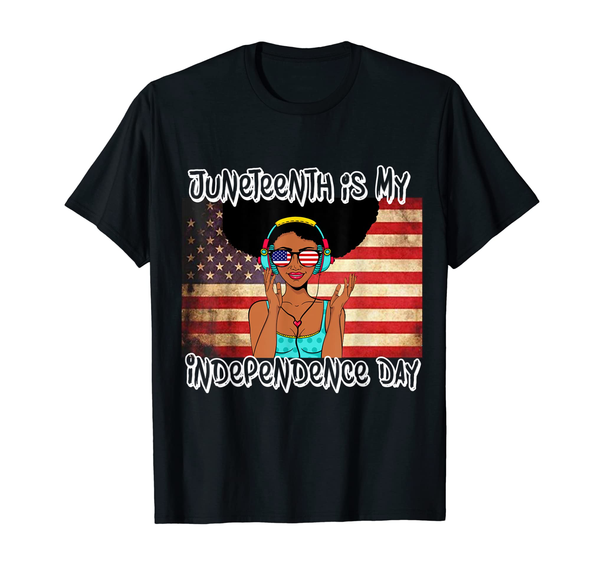 American Flag With Juneteenth Is My Independence Day Gift