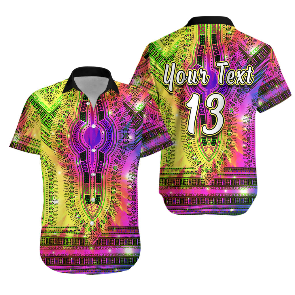 (Custom Text And Number) Africa Tie Dye Hawaiian Shirt Special Dashiki Pattern Lt13