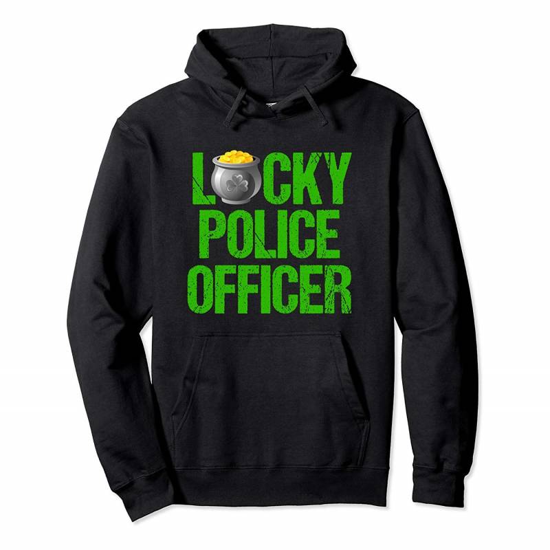 2019 St. Patricks Day Hoodie For Police Officers Pot of Gold