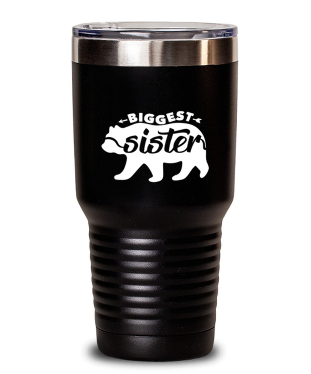 30 Oz Tumbler Stainless Steel Insulated  Funny Biggest Sister Bear Christmas Birthday