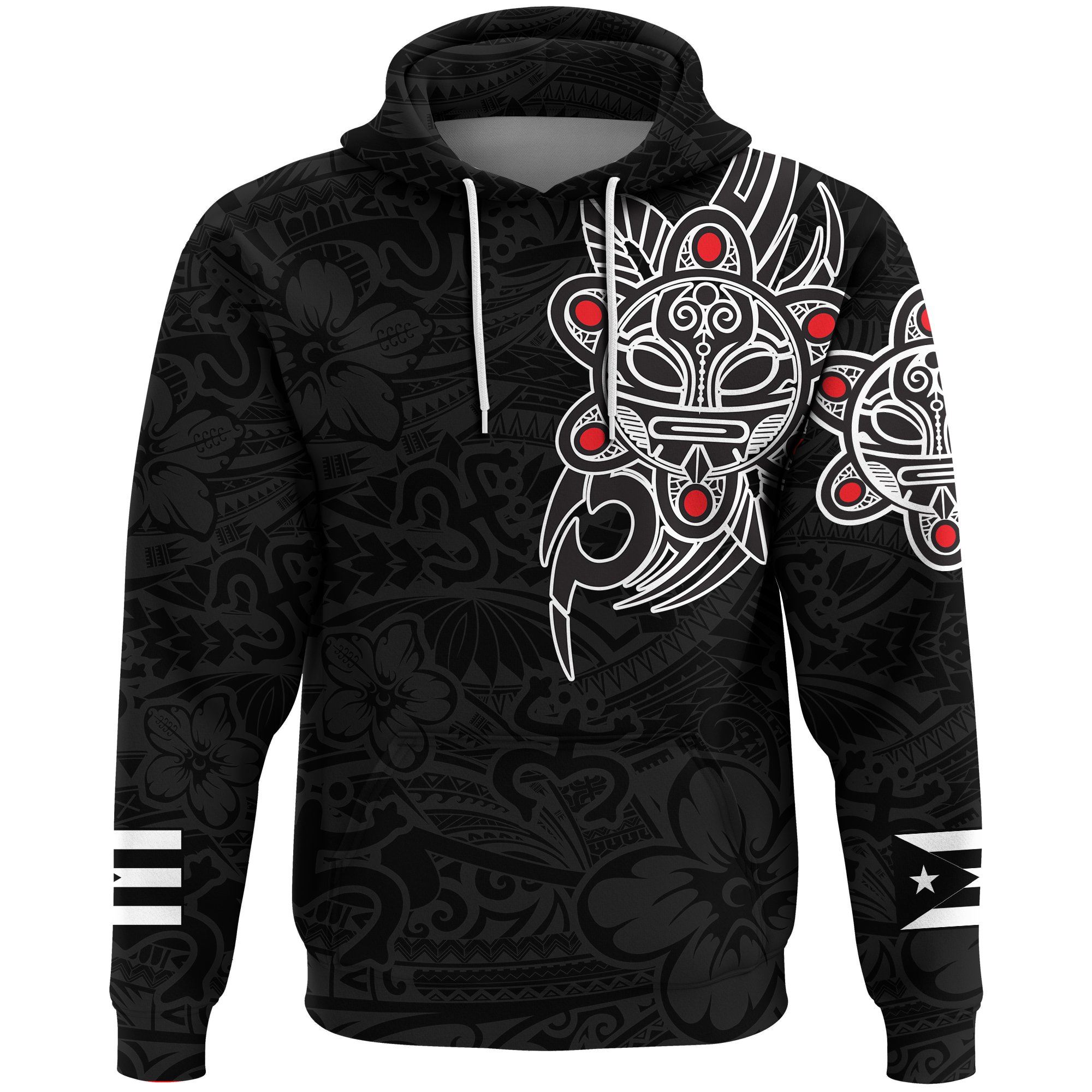 Puerto Rico Taino Sun Coqui Frog Tribal Hoodie A15 – bliceshirt