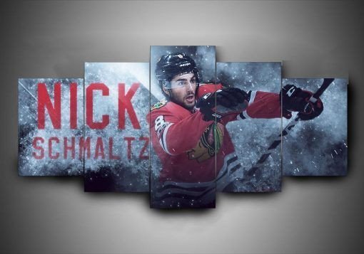 Chicago Blackhawks Nick Schmaltz Sport 5 Panel Canvas Art Wall Decor