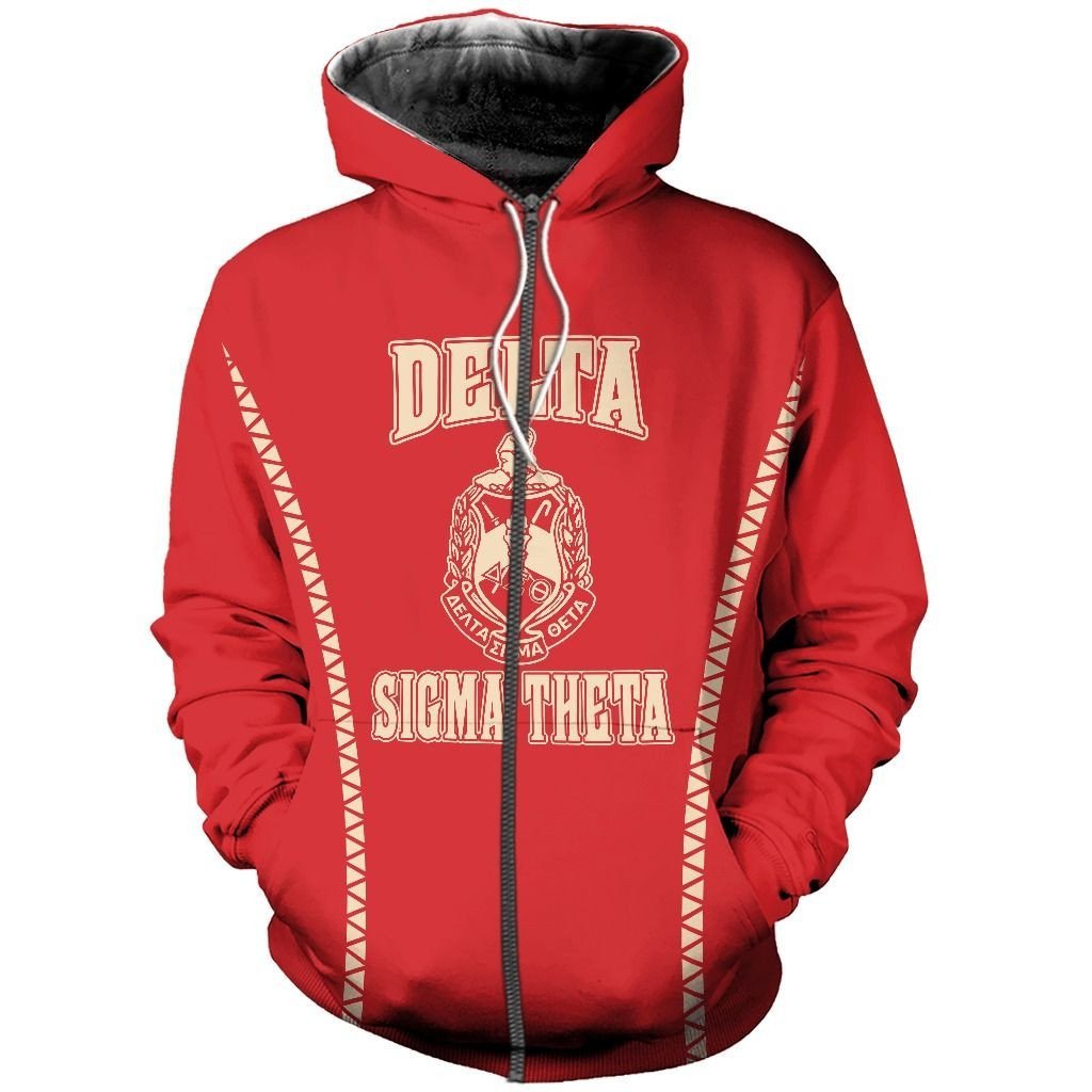 Sorority Hoodie – Delta Sigma Theta Crest Dst Style Zip Hoodie