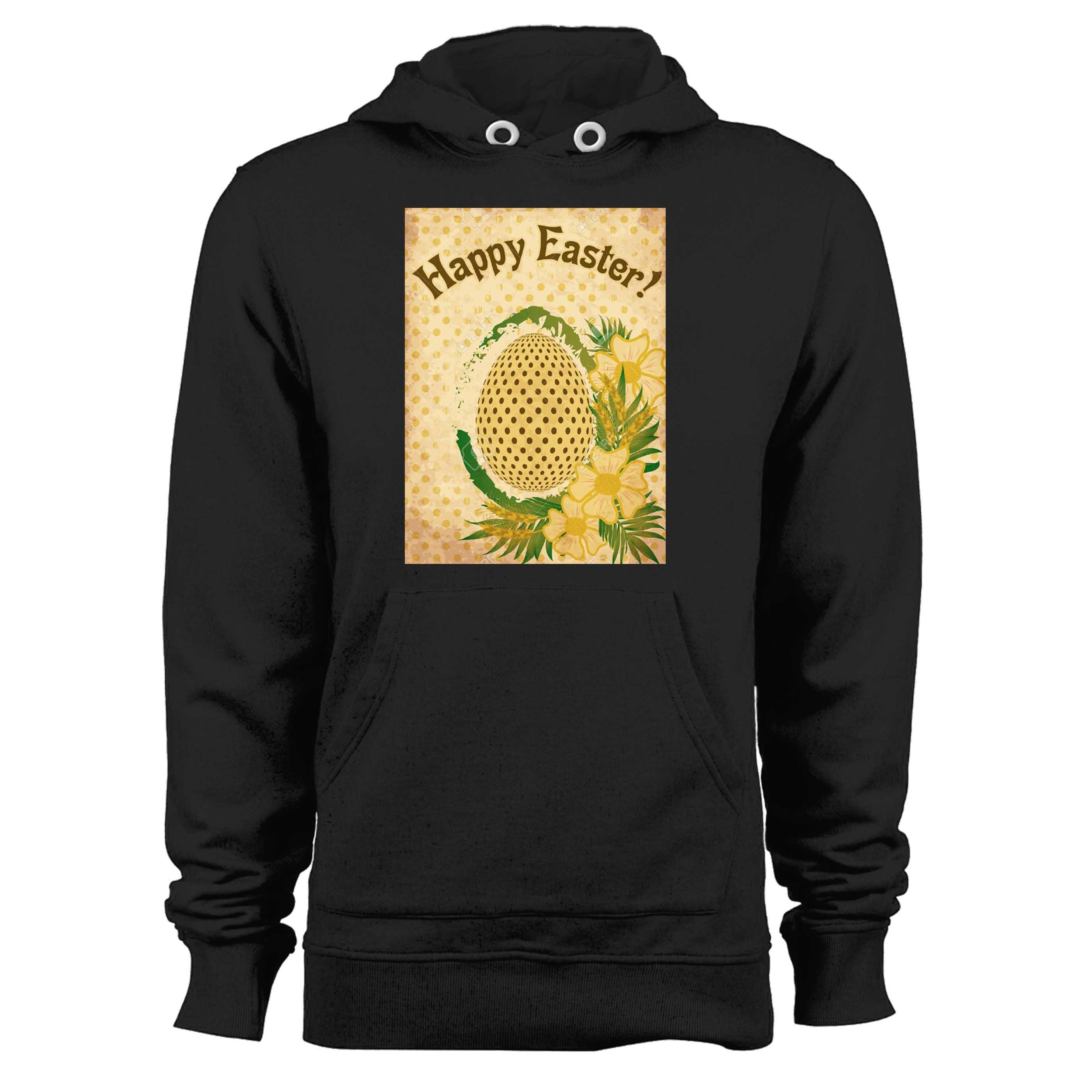 Happy Easter Vintage With Flower Unisex Hoodie