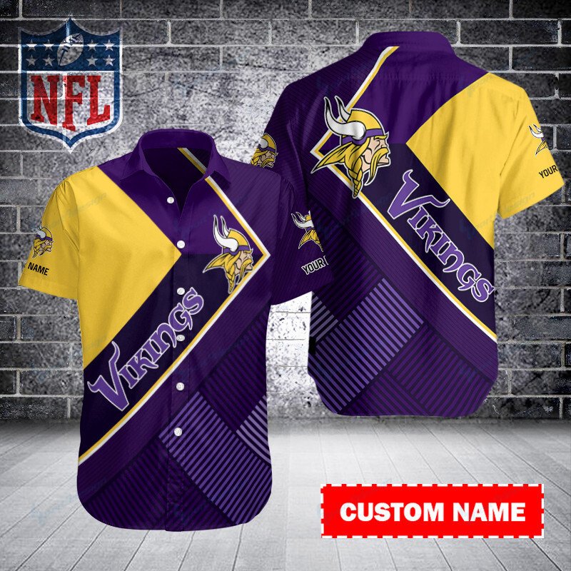 Minnesota Vikings Personalized Button Shirt Bb242