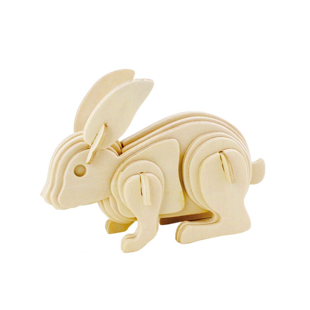 Joytoyx Rabbit 3D Wooden Puzzle Kids Model Kits Jigsaw