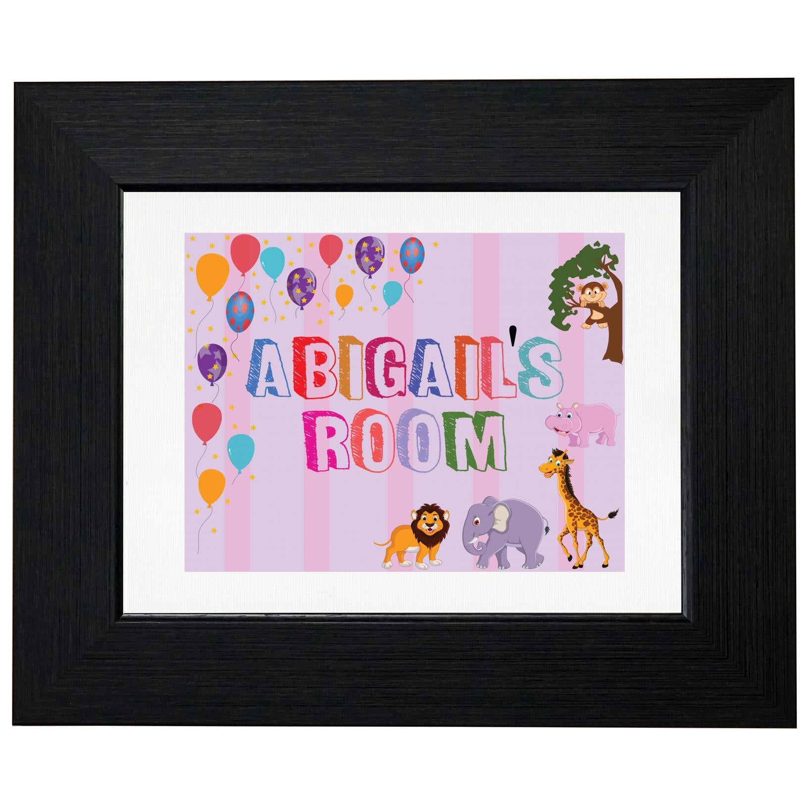 Abigail’s Room – Boy Birthday Gift – Balloons & Animals T-Shirt, Framed Print, Pillow, Golf Towel