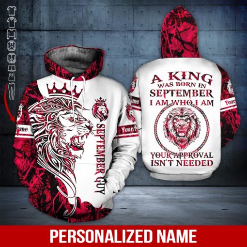 September Guy Lion Custom Name 3D All Over Print | For Men & Women | Adult | Cn3928