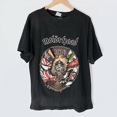 1991 Motorhead Europe Tour Vintage Band Rock Shirt 90s 1990s Metallica Megadeth 5753